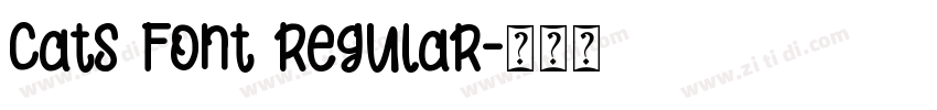 Cats Font Regular字体转换